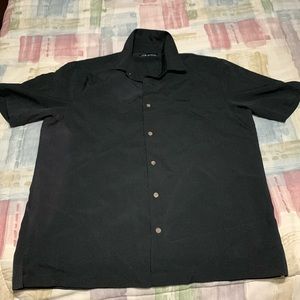 Vintage John Ashford Cotton Men Large Sport Short Sleeve Button Up Shirt